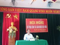Đ/c Huỳnh Năm - UVBTV Huyện ủy, Chủ tịch UBMTTQVN huyện chủ trì Hội nghị