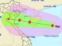 Bão số 7 đang di chuyển vào Vịnh Bắc Bộ